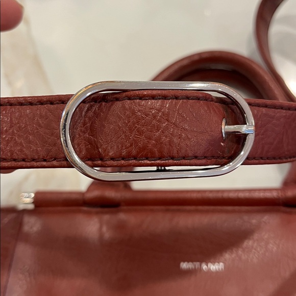 Matt & Nat Kari Deep Red Satchel with hand strap and detachable shoulder strap - Picture 5 of 13